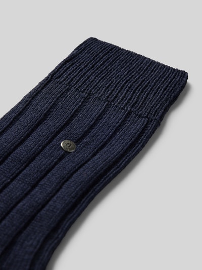 Burlington Socken mit Label-Print Marine 2
