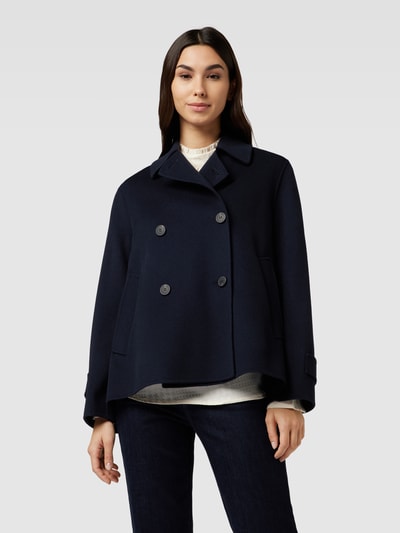 Weekend Max Mara Jacke aus Schurwoll-Mix mit Umlegekragen Marine 4