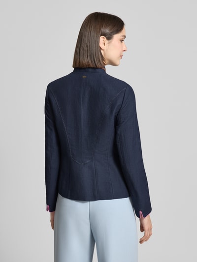 White Label Slim Fit Blazer aus Leinen-Baumwoll-Mix Marine 5