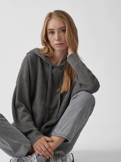 Roberto Collina Hoodie mit Strick-Optik Dunkelgrau meliert 6