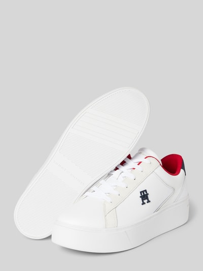 Tommy Hilfiger Leren sneakers met plateauzool, model 'PLATFORM COURT' Wit - 4