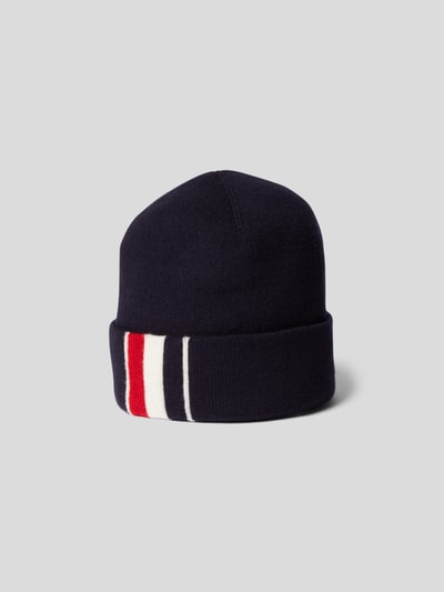 Thom Browne Beanie aus Merinowolle Dunkelblau 4