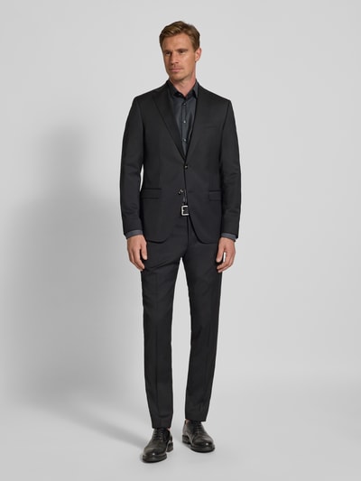 Jake*s Koszula biznesowa o kroju regular fit z kołnierzykiem typu kent Antracytowy 1