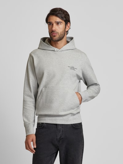 Jack & Jones Premium Hoodie met labelprint, model 'BLACHAD' Middengrijs - 4