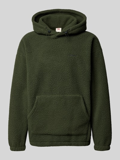 Levi's® Hoodie met teddybont, model 'COZY UP' Donkergroen - 2