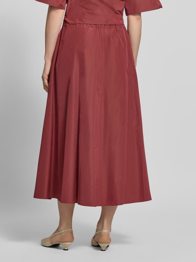 Weekend Max Mara spódnica midi z dodatkiem bawełny model 'FORMICA' Ciemnoczerwony 5