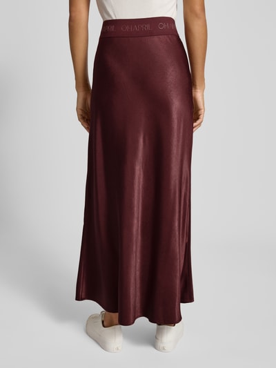 OH APRIL Maxirok van satijn met elastische band, model 'Jaelynn' Bordeaux - 5