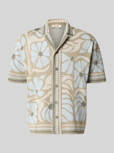 Produktfoto, Relaxed Fit Freizeithemd aus Baumwoll-Mix Modell 'DUKE' von Only & Sons, mehrfarbig mit floralen Mustern, Resortkragen, kurze Ärmel.