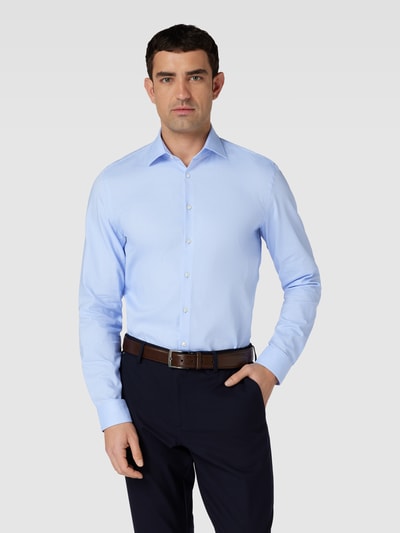 Jake*s Slim Fit Slim Fit Business-Hemd mit Haifischkragen Bleu 4