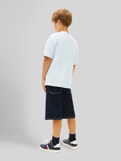 Tommy Hilfiger Teens Regular Fit T-Shirt aus reiner Baumwolle Bleu 5