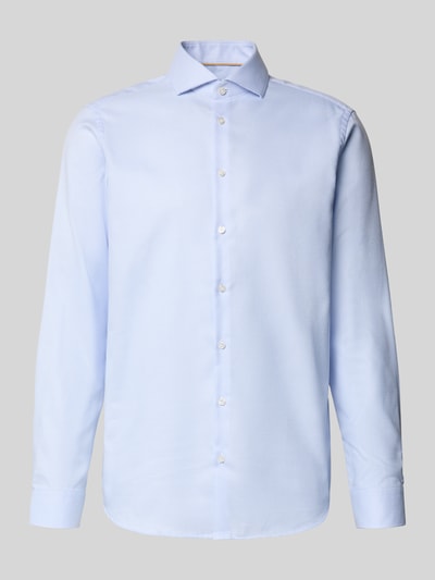 Jake*s Regular Fit Businesshemd aus Baumwolle mit Haifischkragen Bleu 2