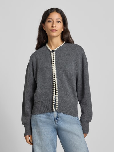 Essentiel Antwerp Comfort fit gebreid jack van wolmix met kasjmier, model 'IDEAS' Antraciet - 4