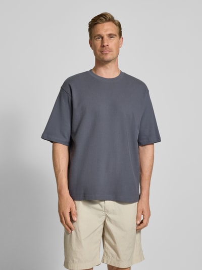 JAKE*S STUDIO MEN Relaxed Fit T-Shirt mit Rundhalsausschnitt Rauchblau 4