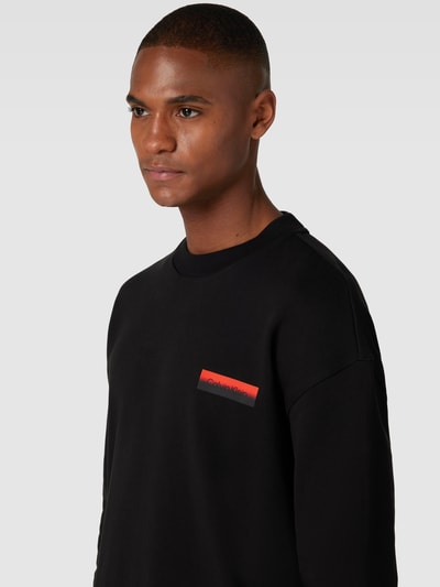 CK Calvin Klein Comfort Fit Sweatshirt aus Baumwolle mit Label-Detail Black 3