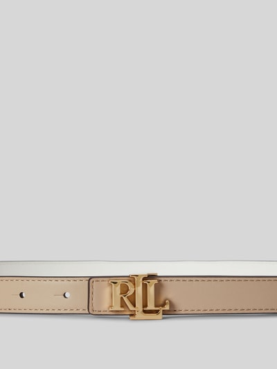 Lauren Ralph Lauren Gürtel mit Logo Applikation  Taupe 2