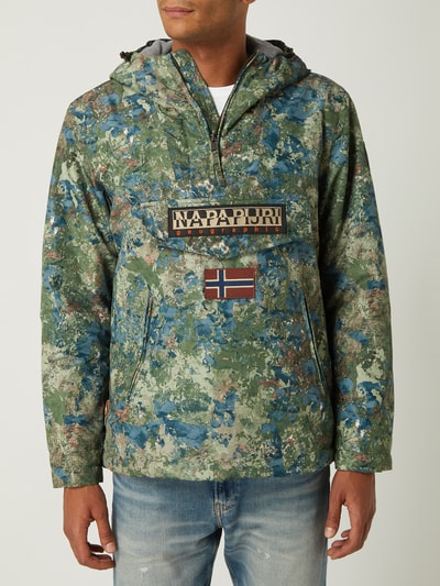 Napapijri Jack in comfortmodel met camouflagemotief  Olijfgroen - 4