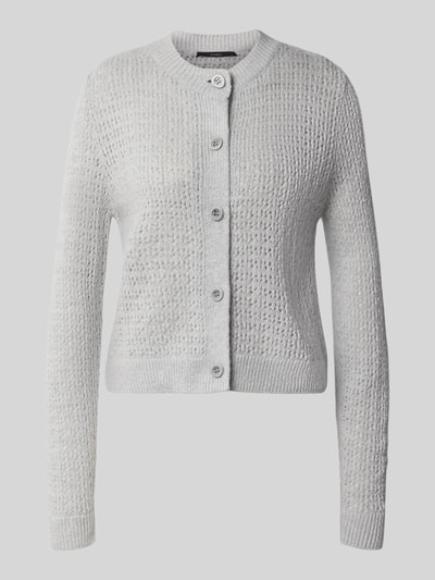 Produktfoto, Regular Fit Cardigan aus Schurwoll-Mix mit Kaschmir-Anteil von windsor, hellgraue Strick-Optik, Rundhalsausschnitt, Knopfleiste