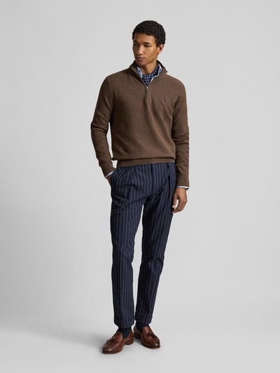 Polo Ralph Lauren Troyer o kroju regular fit z czystej bawełny Ciemnobrązowy 1