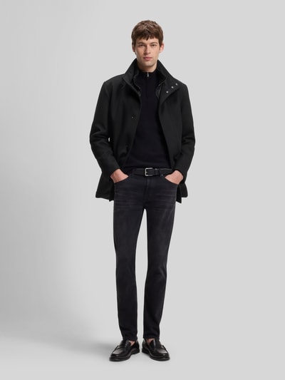 BOSS Mantel aus Wolle mit Kaschmir-Anteil mit Stehkragen Black 1