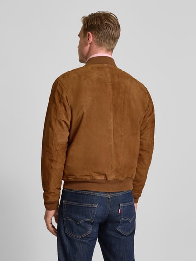 Polo Ralph Lauren Lederjacke mit Logo-Stitching und Eingrifftaschen Hazel 5