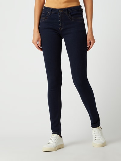 Esprit Jeansy o kroju Skinny Fit z dodatkiem streczu  Ciemnoniebieski melanż 4