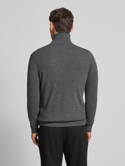 Marc O'Polo Regular Fit Strickjacke aus Baumwoll-Schurwoll-Mix Graphit 5