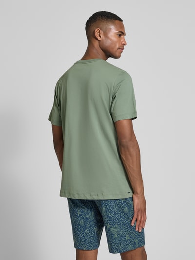 Schiesser T-shirt met V-hals Olijfgroen - 5