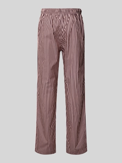 POCKIES Regular Fit Pyjama-Hose mit elastischem Bund Bordeaux 3