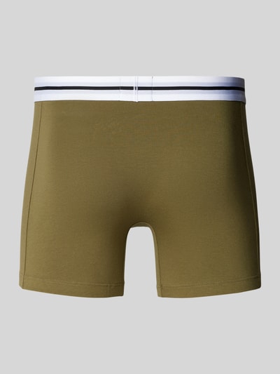 BOSS Boxershort met elastische band met logo in een set van 3 stuks Olijfgroen - 3