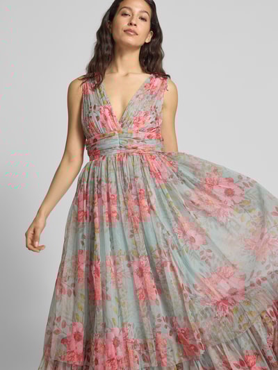 LACE & BEADS Cocktailkleid im Stufen-Look Hellblau 3