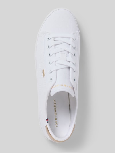 Tommy Hilfiger Low Top Sneaker mit Metallic-Besatz an Ferse Weiss 3