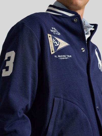 Polo Ralph Lauren regular fit sweatjack in college-look Marineblauw - 3