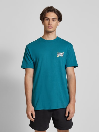 Tommy Jeans T-Shirt mit Label-Print Petrol 4