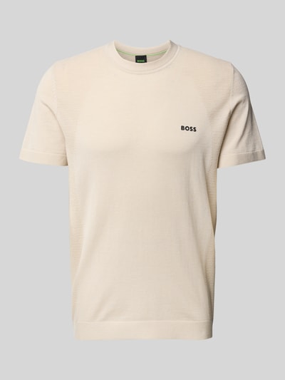 BOSS Green T-Shirt mit Label-Print Beige 2