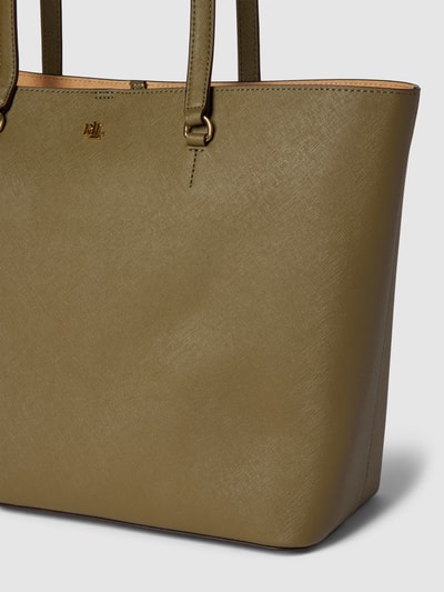 Lauren Ralph Lauren Tote bag met labeldetail, model 'KARLY' Olijfgroen - 3