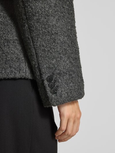 Selected Femme Regular Fit Wolljacke mit doppelreihiger Knopfleiste Modell 'ALMA' Dunkelgrau 3