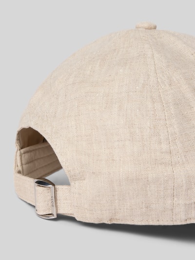 BOSS Pet van linnen met labelstitching, model 'Ari' Beige - 3