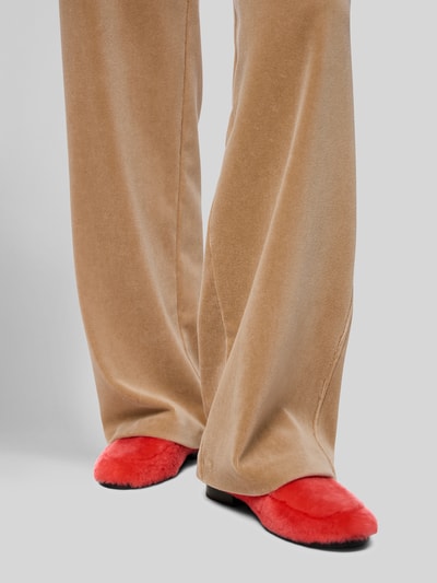 Marc Cain Wide Leg Anzughose aus Baumwoll-Mix Modell 'WUKARI' Camel 6