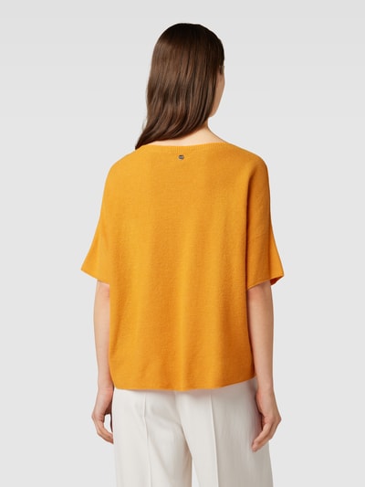 Rich & Royal Gebreide pullover met extra brede schouders Oranje - 5