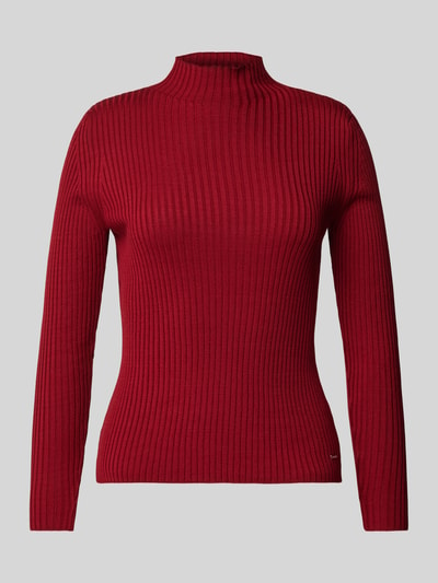 More & More Gebreide pullover met opstaande kraag Kersenrood - 2