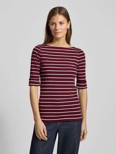 Lauren Ralph Lauren T-Shirt mit 1/2-Arm Modell 'JUDY' Dunkelrot 4