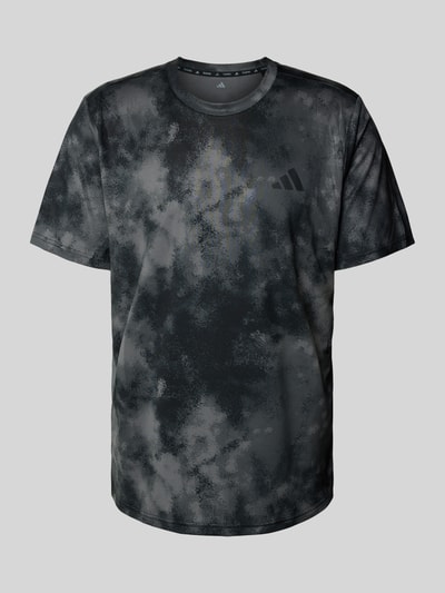 adidas Training T-shirt o kroju regular fit z logo i okrągłym dekoltem Czarny 2