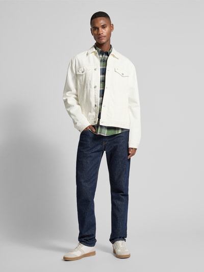 Tommy Hilfiger Jeansjack met paspelzakken op de borst Ecru - 1