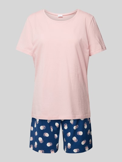 Mey Pyjama mit Rundhalsausschnitt Dunkelblau 1
