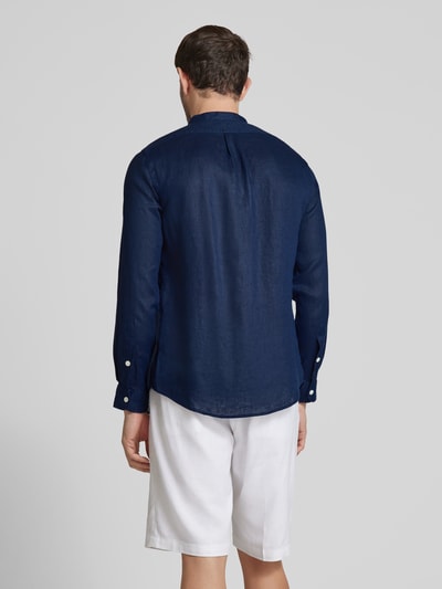 Polo Ralph Lauren Slim fit vrijetijdsoverhemd van linnen met maokraag Marineblauw - 5