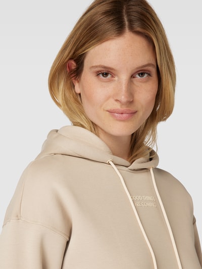 Jake*s Casual Hoodie mit Tunnelzug Beige 3