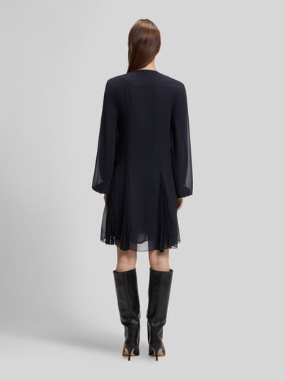 BOSS Loose fit vrijetijdsjurk met plissé-details model 'Donottati' Marineblauw - 5
