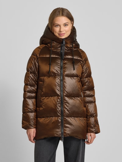 khujo Puffer Jacket mit Zweiwege-Reißverschluss Modell 'CARA' Cognac 4