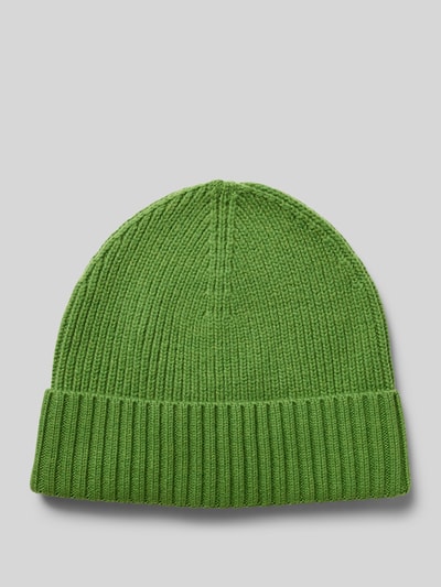 MCNEAL 'Beanie met labelbadge Appeltjesgroen gemêleerd - 1