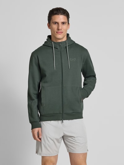 EA7 Emporio Armani Sweatjacke mit Zweiwege-Reißverschluss Modell 'TRAIN VISIBILTY' Dunkelgruen 4